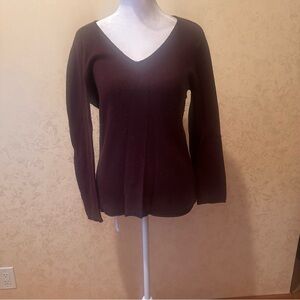 V-Neck Burgundy Sweater